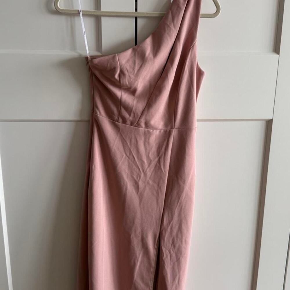 Lulu's Blush Pink One Shoulder Dress - Picture 5 of 5